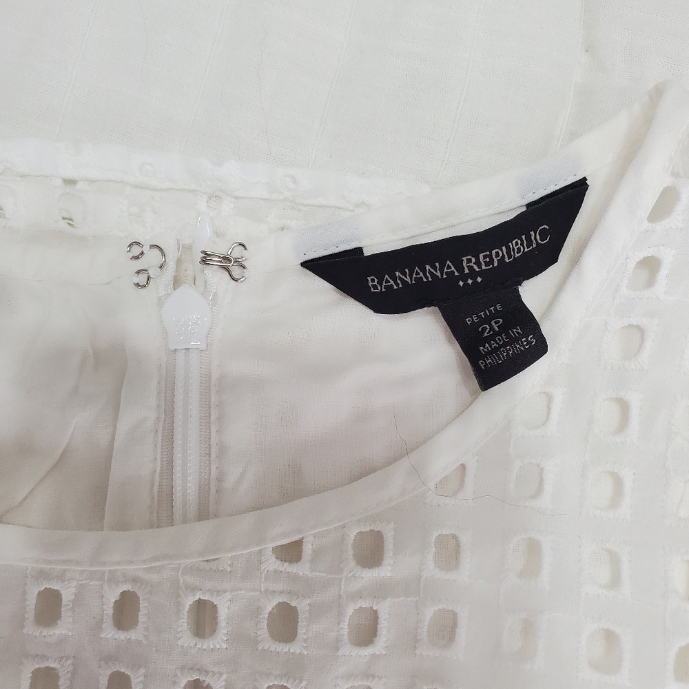 Banana Republic white eyelet lace dress - Picture 4 of 7